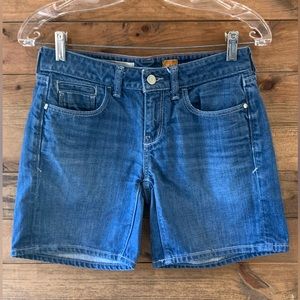 Anthropologie Pilcro Letterpress Womens Serif Fit Shorts 25 Denim Jean Stet 6"